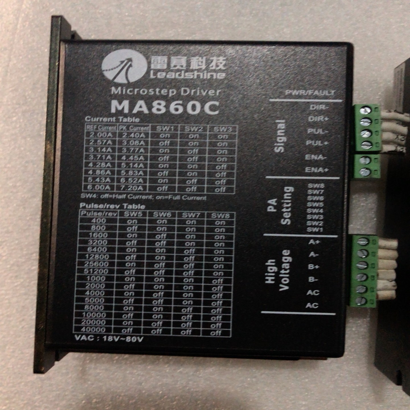 【请询价】雷赛MA860C步进驱动器功能包好实物拍摄成色如图输