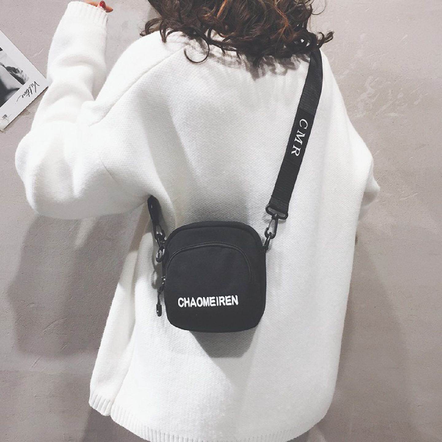 可爱帆布小包包女包2025夏季新款学生迷你手机包单肩小圆包斜挎包