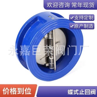 铸钢对夹式 10CDN250 止回阀不锈钢蝶式 逆止阀H74TC