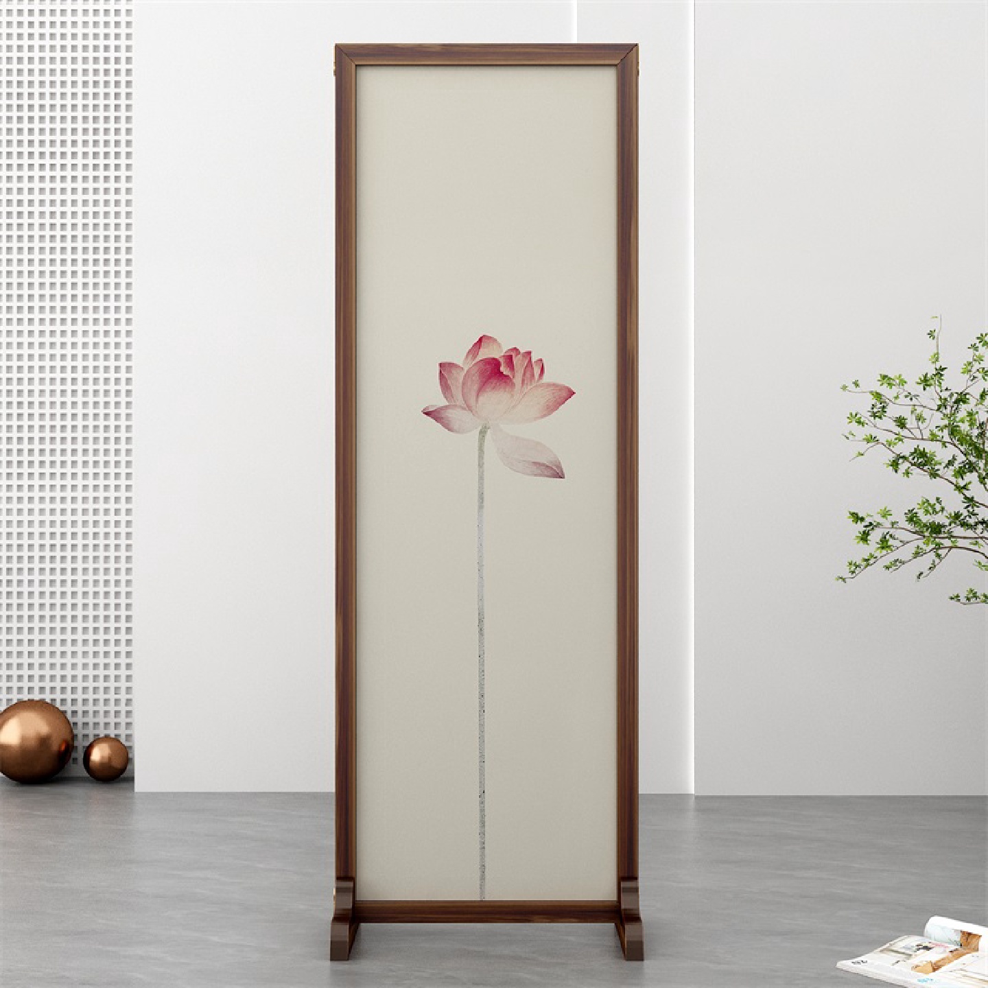 L7屏风隔断新中式实木进门遮挡入户正对门沙发边上玄关客厅卧室酒