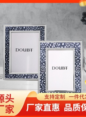 现代创意羽毛相框摆台个性桌面客厅样板房6寸7寸家居软装饰品摆件