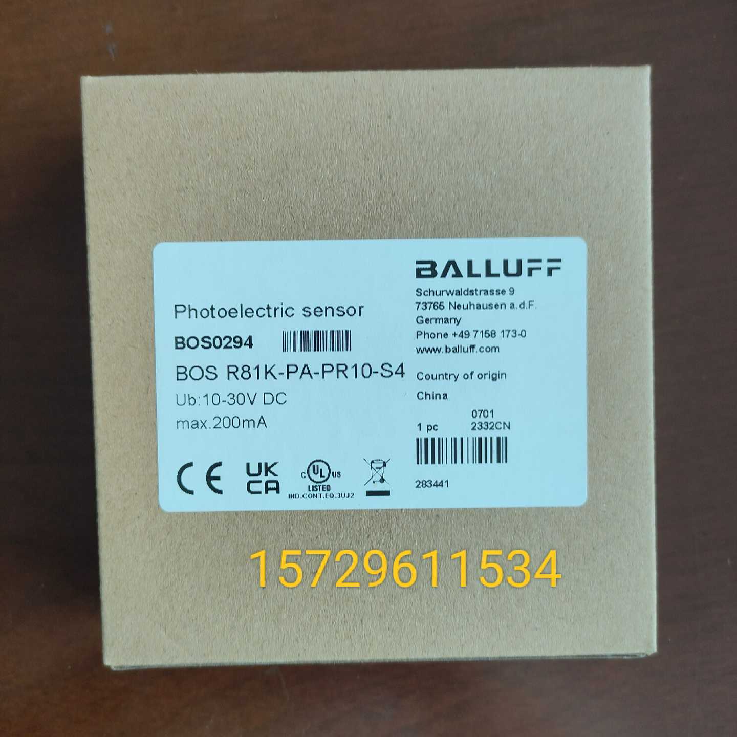 BOS0294BOSR81K-PA-PR10-S4全新