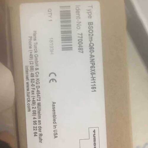 议价全新TURCK图尔克7700487 现货BSO2m-Q60-ANP6X5-H1151