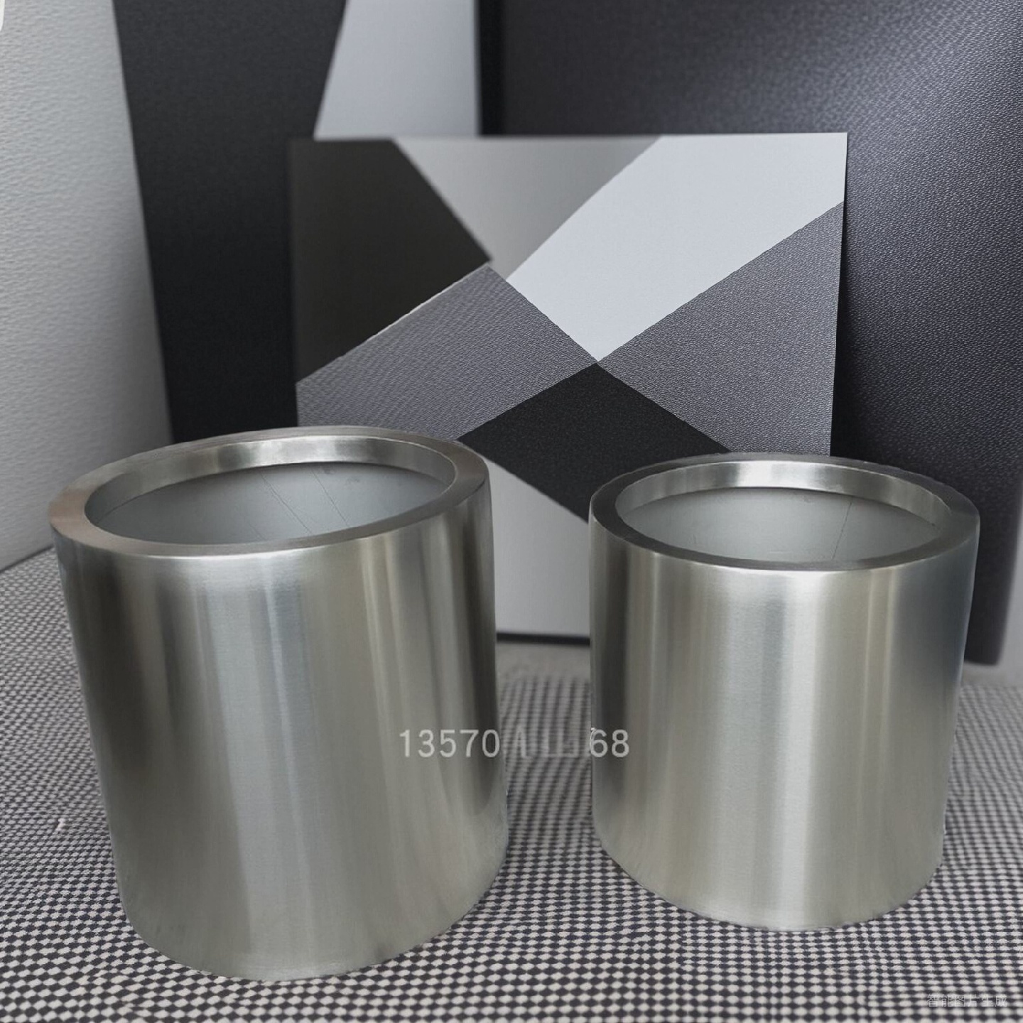 304不锈钢花盆金属花瓶落地大花器绿植盆套圆形种植花盆花箱