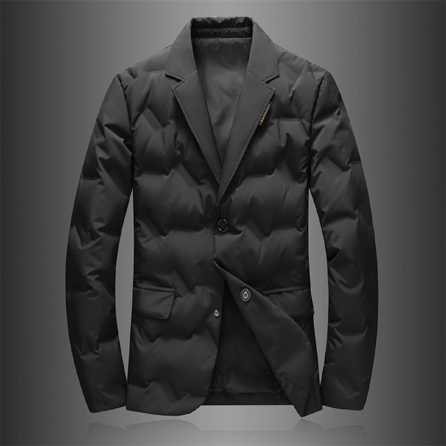 欧货高端西装羽绒服男商务休闲保暖冬装欧洲站潮牌轻薄款鸭绒外套