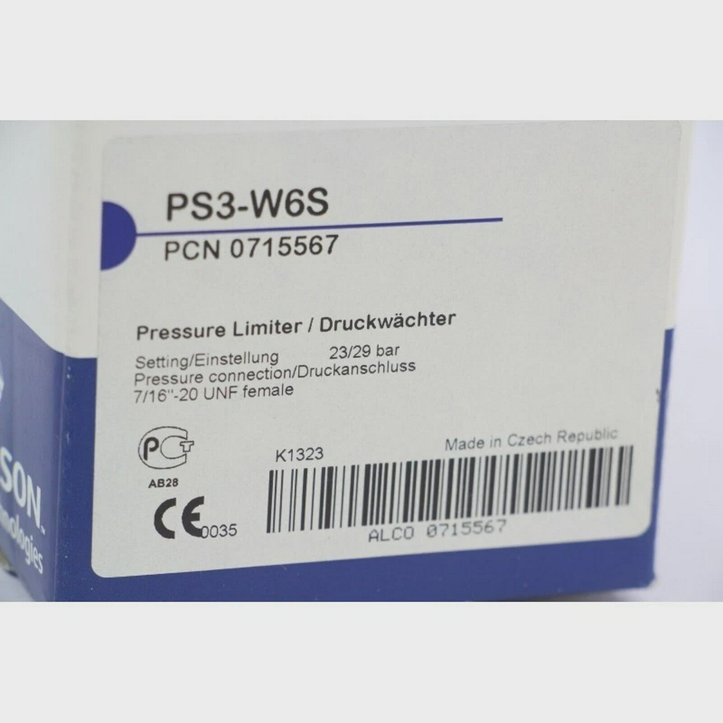 EMERSONPS3-W6SPCN0715567Pressurelimiter23/29BAR(b148)