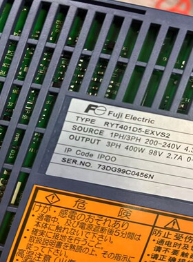 富士伺服驱动器RYT401D5-EXVS2，400W大功率，--议价商品