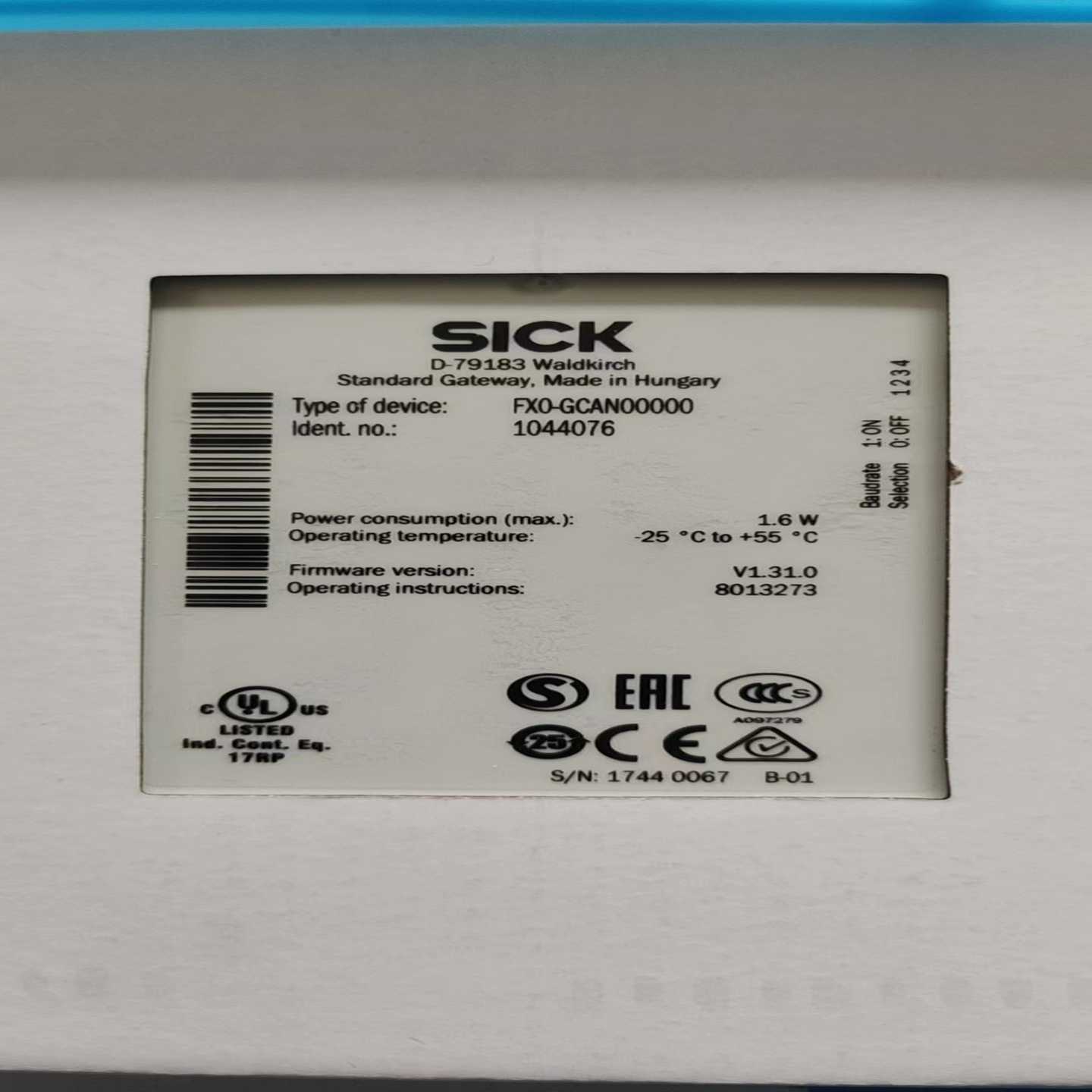 FX0-GCAN00000V1.31.0SICK德国西克询价