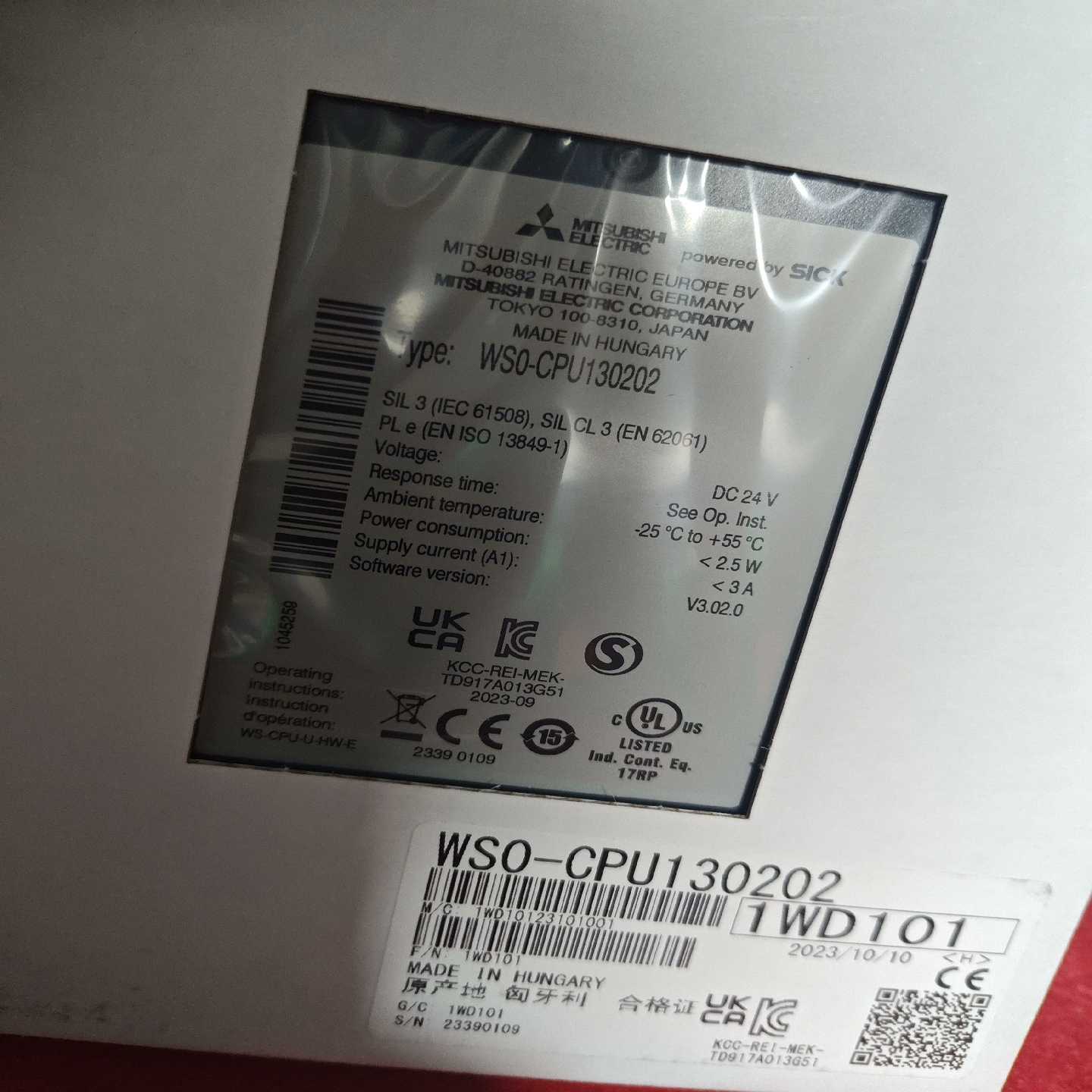 WSO-CPU130202三菱安全模块，全新原装正品未拆封--议价商品
