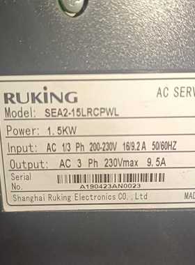 儒竟伺服驱动器SEA2-15LRCPWL，非常漂亮，15个，询价