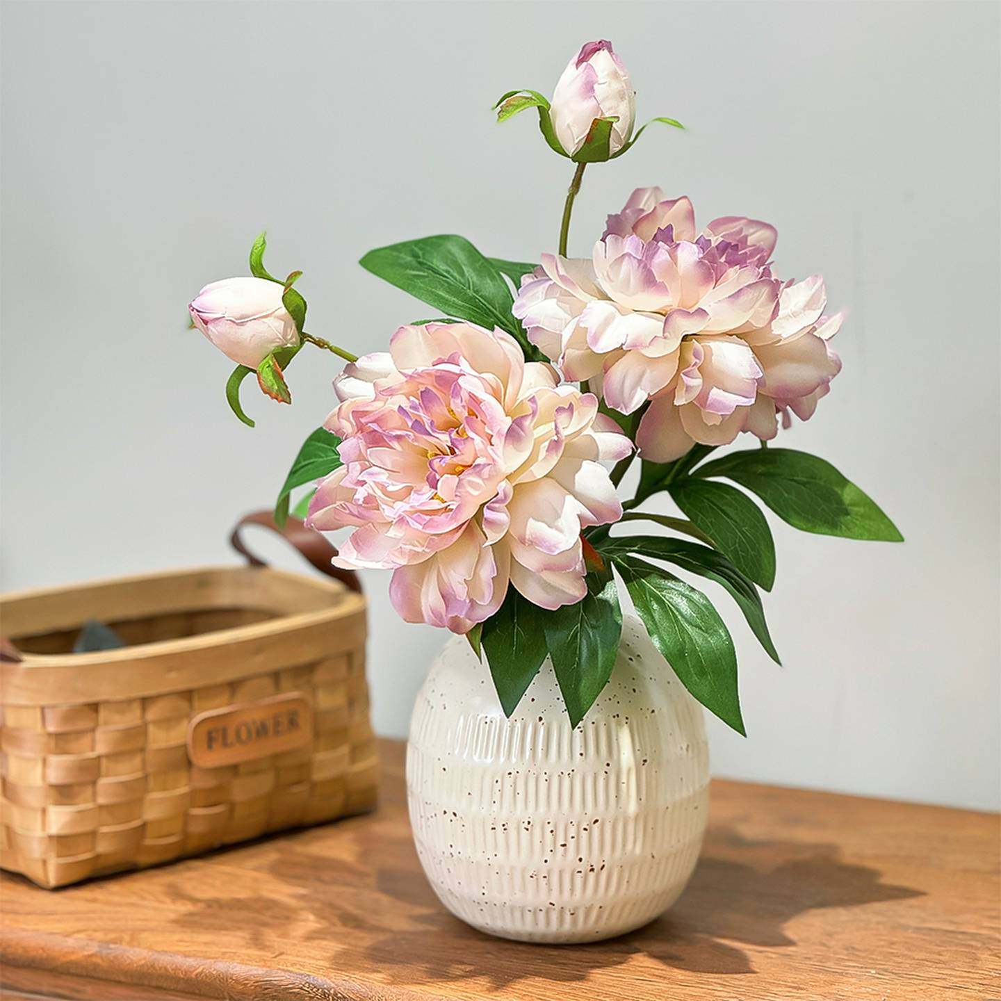 紫牡丹绢花假花玄关餐桌客厅装饰花卉仿真花摆件假花花艺摆设,家居饰品,仿真花/假花,淘宝优惠券,粉丝福利购,淘宝优惠卷