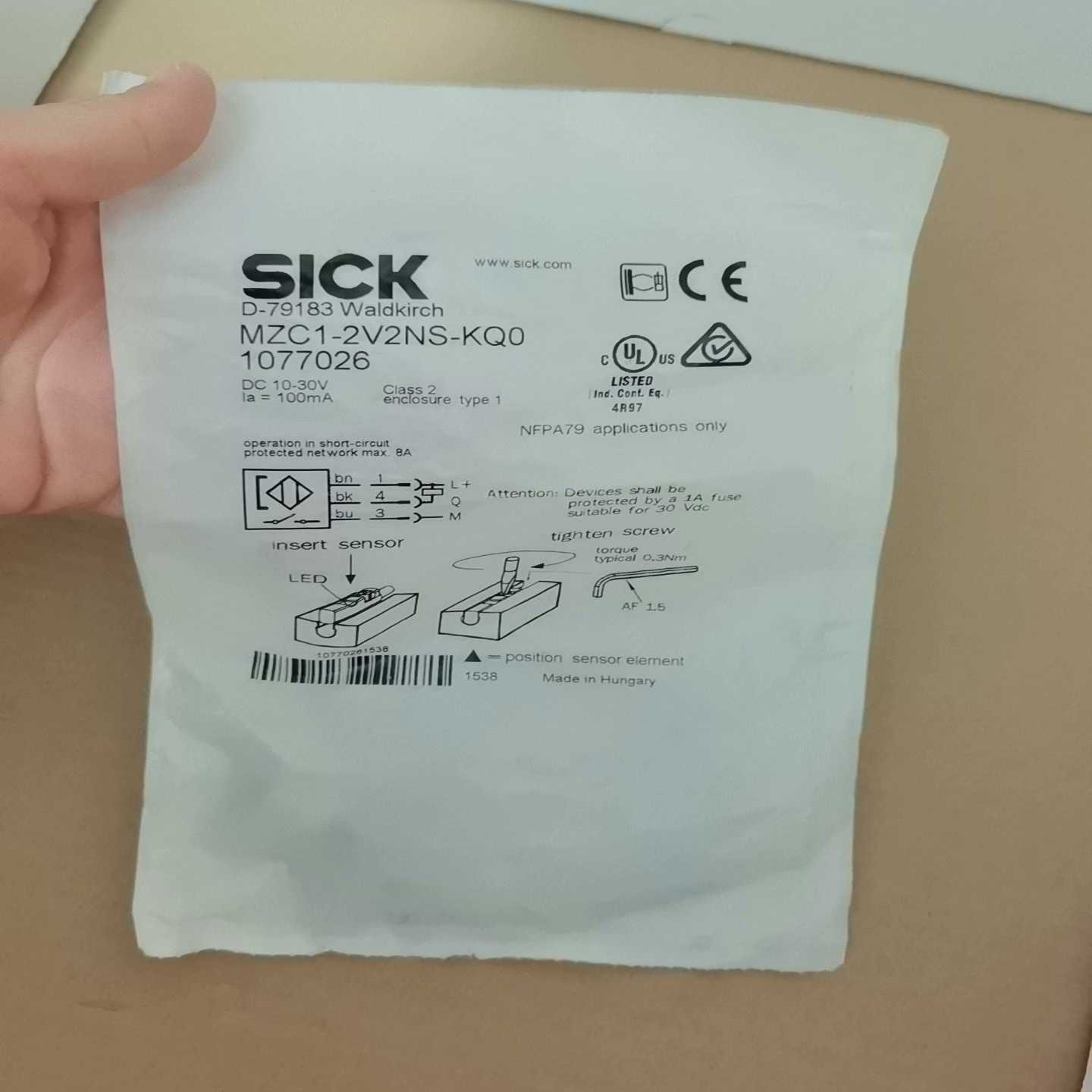 SICK西克MZC1-2V2NS-KQ01077~询价