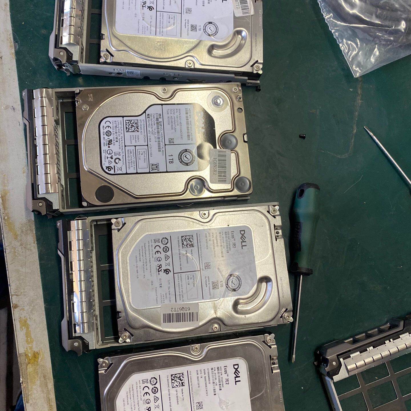 戴尔dell服务器硬盘4个拆机1tb，议价商品