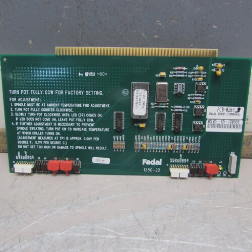 Fadal 15502D  PCB0209 DUAL TEMP. CONTROL CARD GOOD TAKEOUT M