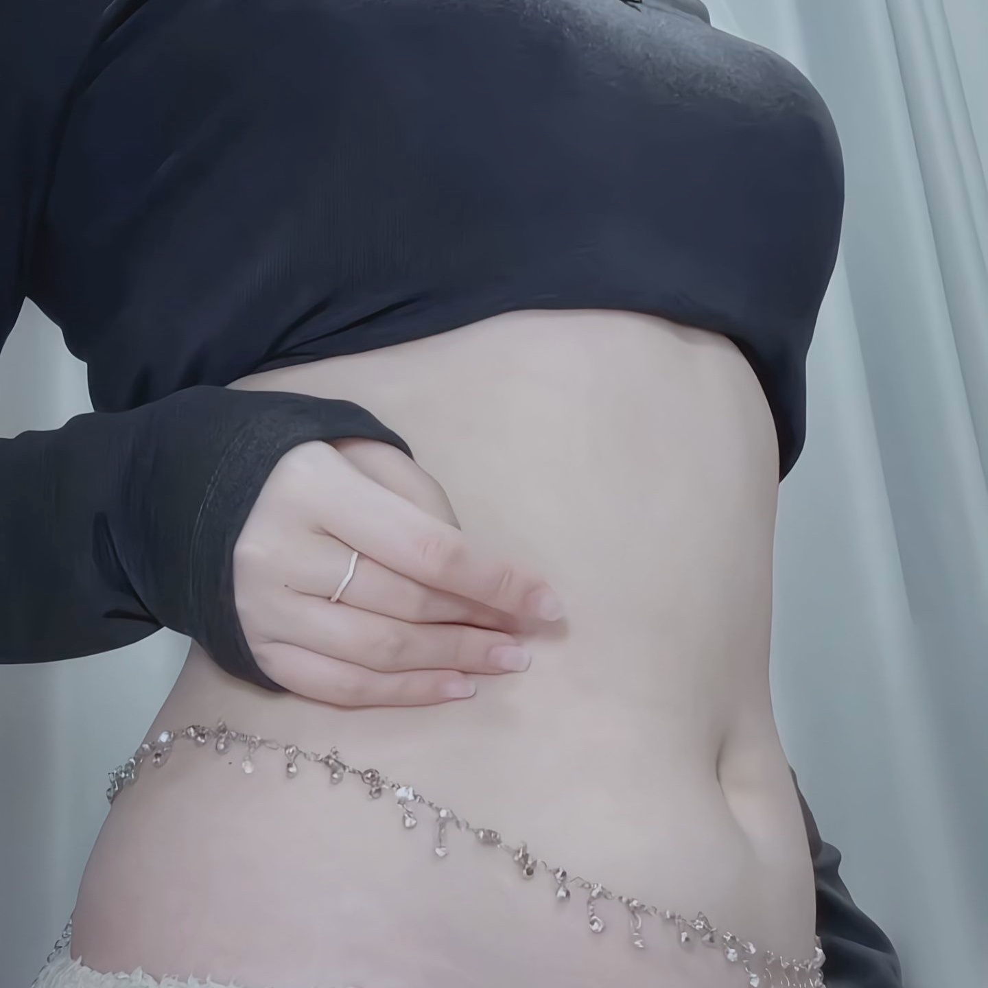 链子饰品纯欲风水钻腰链性感辣妹蹦迪闪钻流苏身体链肚脐链配饰女