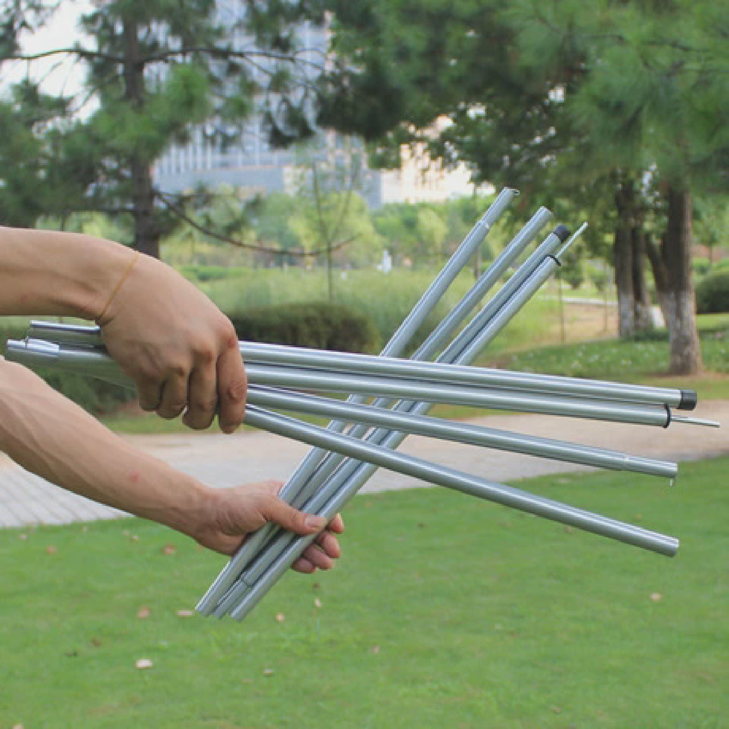 超轻门杆2m高杆天篷支撑杆（1对2件）帐篷配件16mm支架