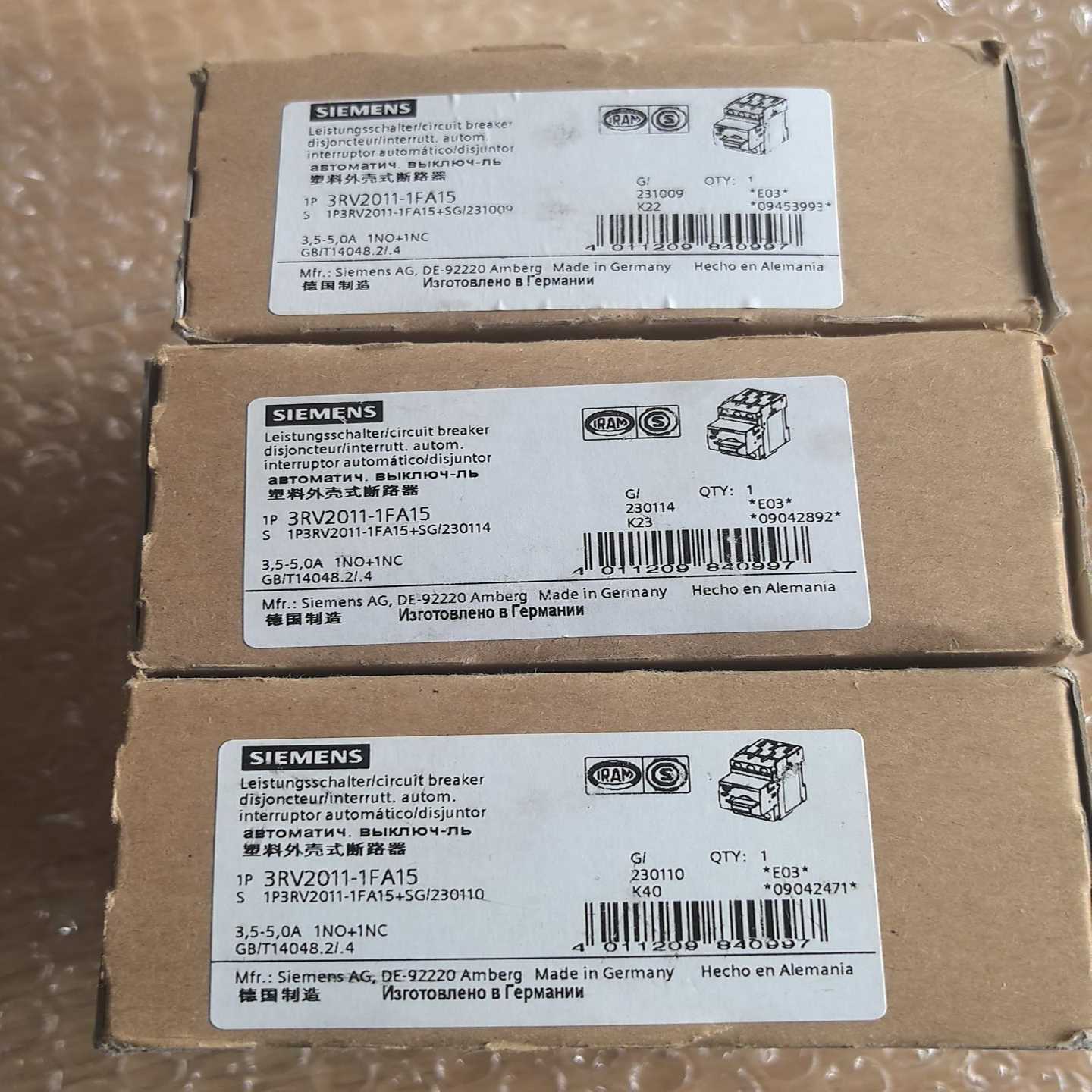 3RV2011-1FA15断路器的询价