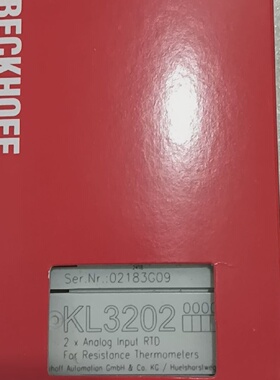 【询价】倍福模块KL3202  2路模拟输入RTD