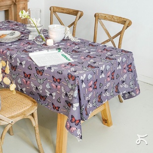 家用桌布防水加厚防尘装 美式 饰餐桌茶几长方形布艺桌垫防滑