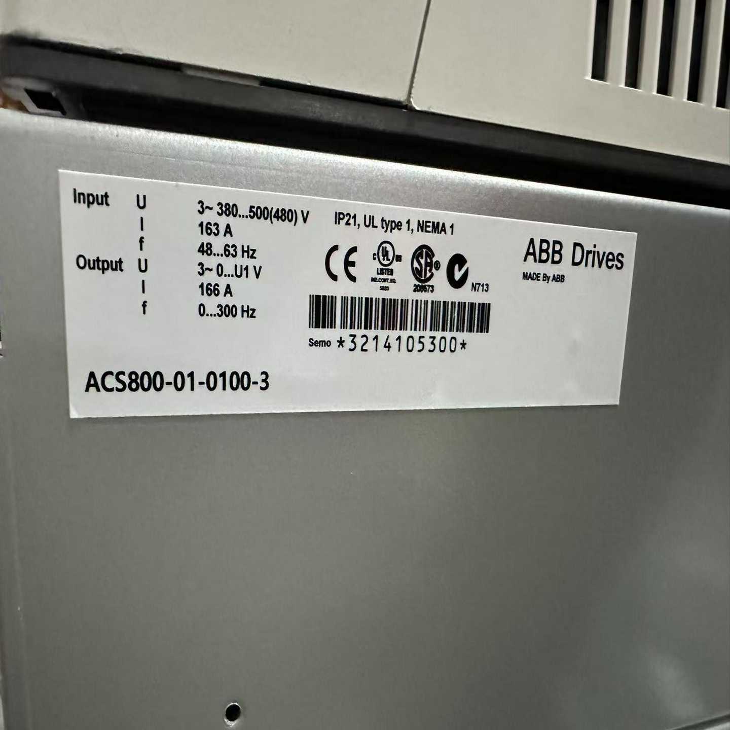 咨询-ABB变频器ACS800-01-0100-3便宜卖就一个