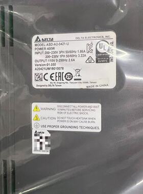 台达ASDA20421U伺服驱动器功能包好库存足--议价商品