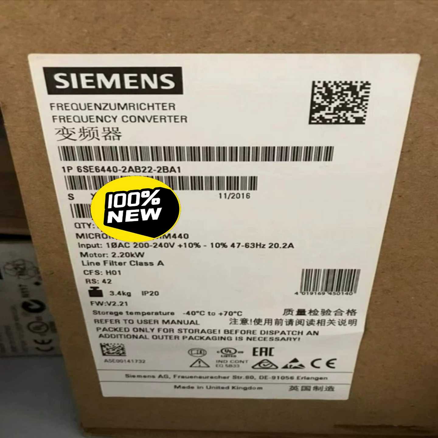 6SE6440-2AB22-2BA1440安装有询价