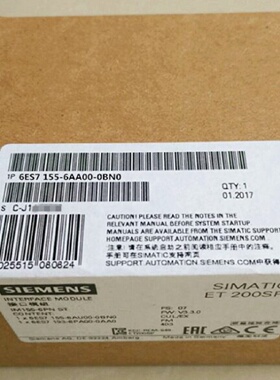 议价6ES7155-6AA00-0BN0 ET200S IM155-6PN模块6ES71556AA000BN0