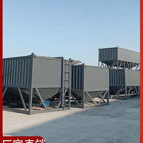 卧式水泥仓100吨双层卧式水泥罐免基础集装箱式粉煤灰矿粉储存仓