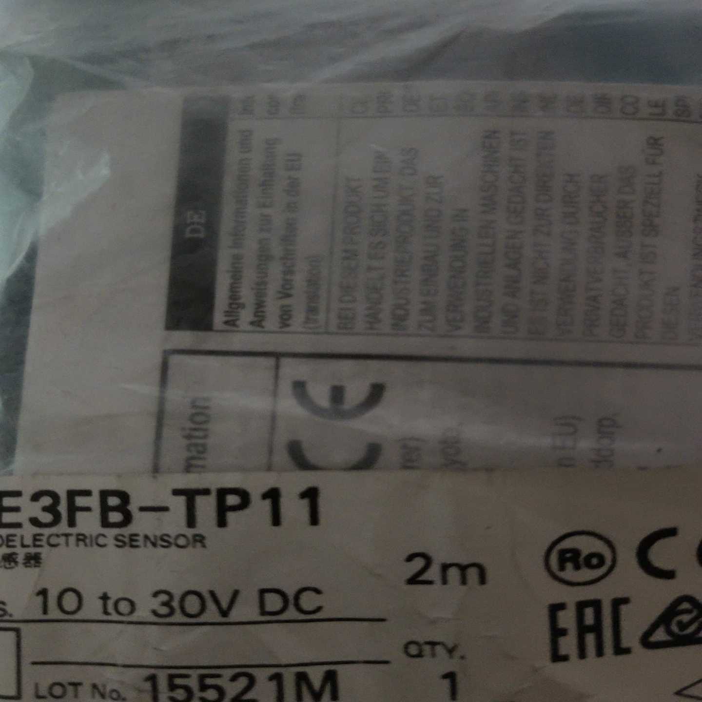 光电开关对射光电开关E3FB-TP11未开封（砌墙设备）