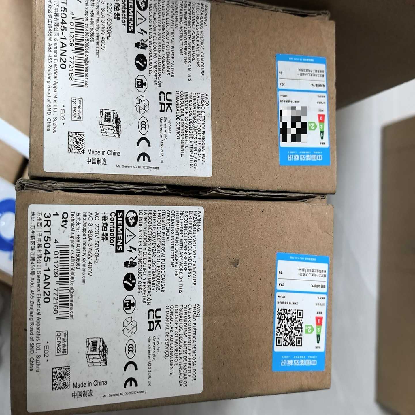 接触器3RT5045-1AN20，80A，询价