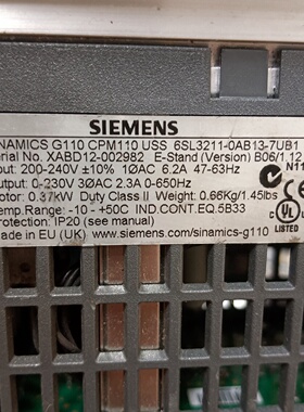 询价-SINAMICSG110变频器6SL32110AB