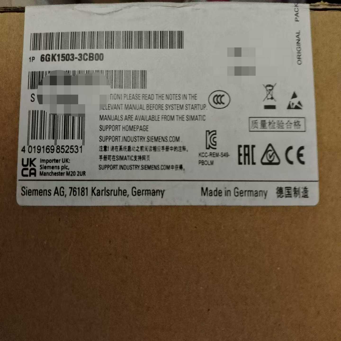 询价6GK1503-3CB00未开封