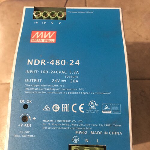 NDR480明纬220转24导轨20A开关电源-询