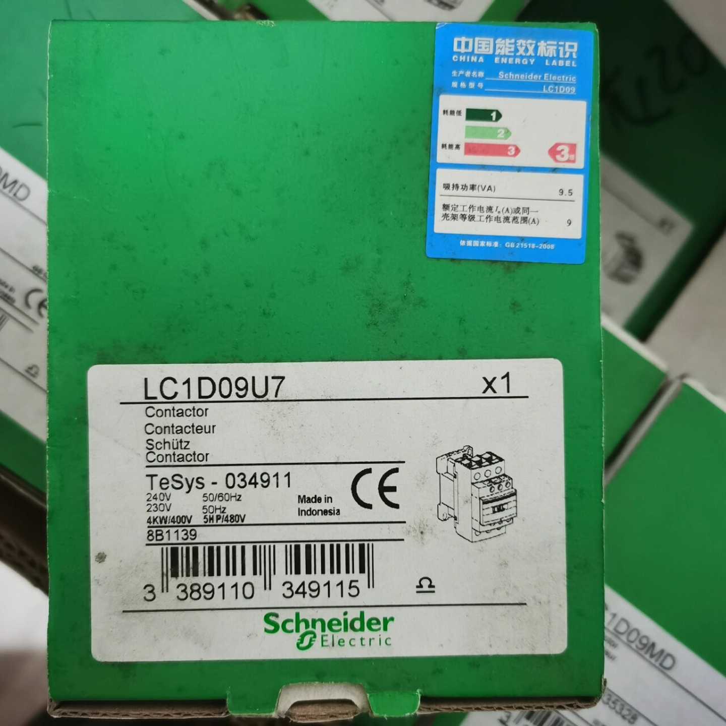 全新原装进口的施耐德交流接触器LC1D09U7电压AC240--议价商品