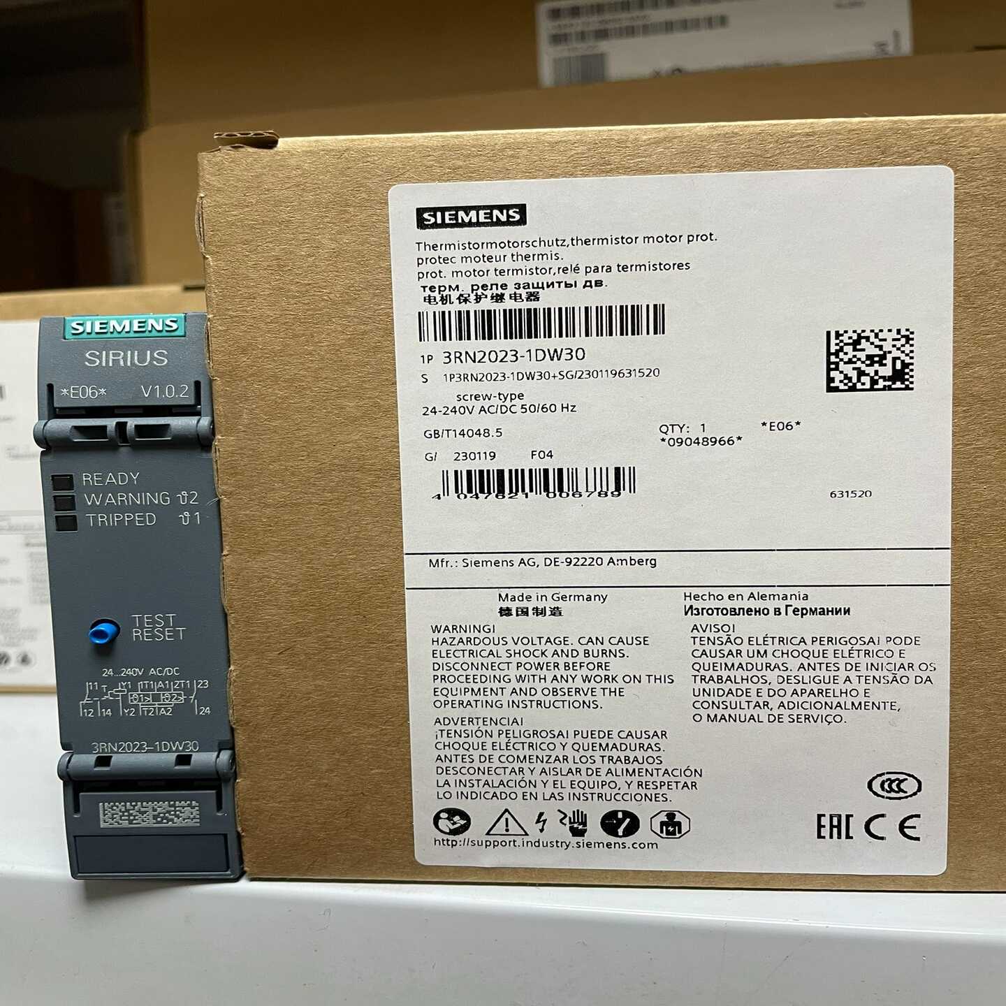 3RN2023-1DW30热敏电阻电机保护继电器警告和询价