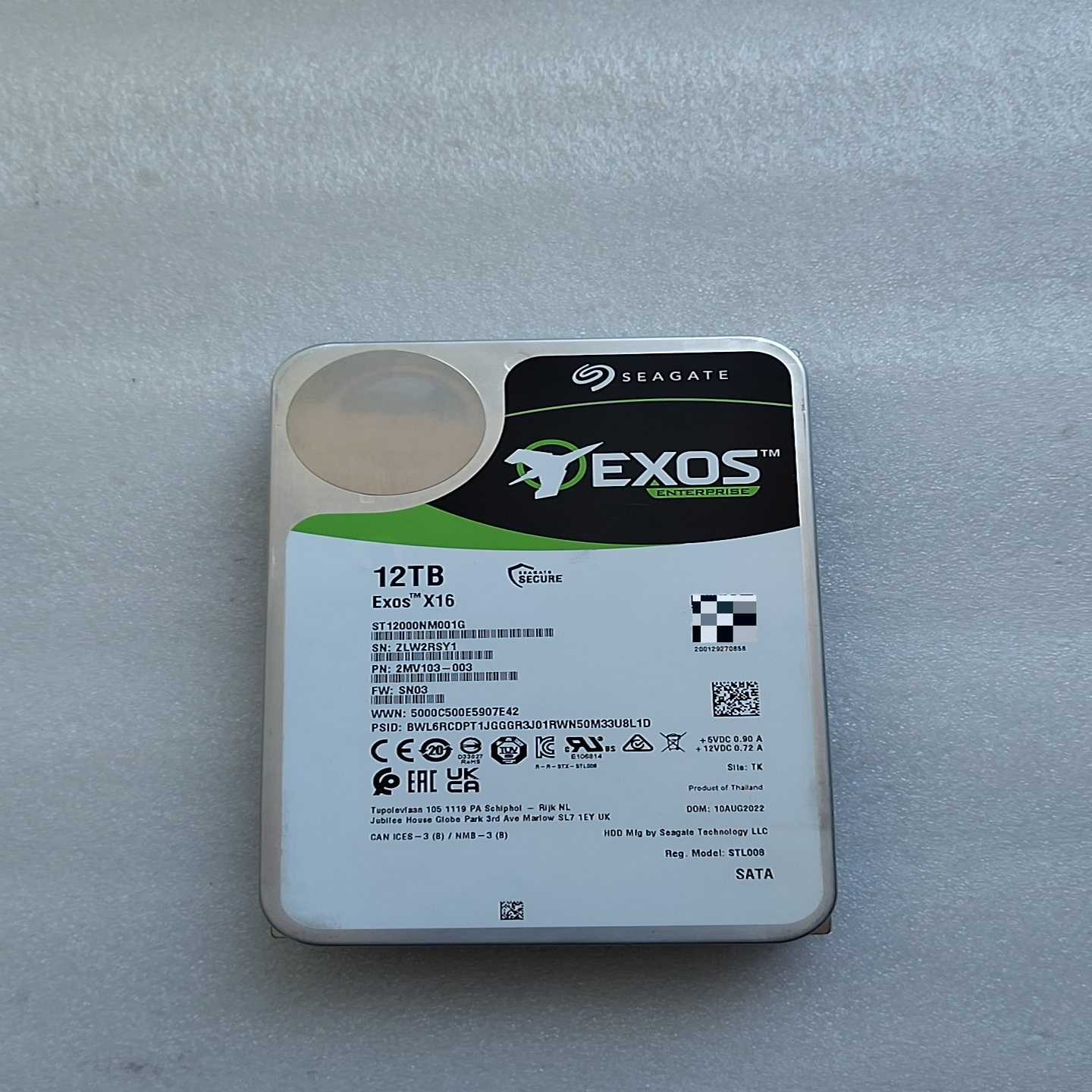 Seagate/希捷 ST12000NM001G 12T氦气~议价