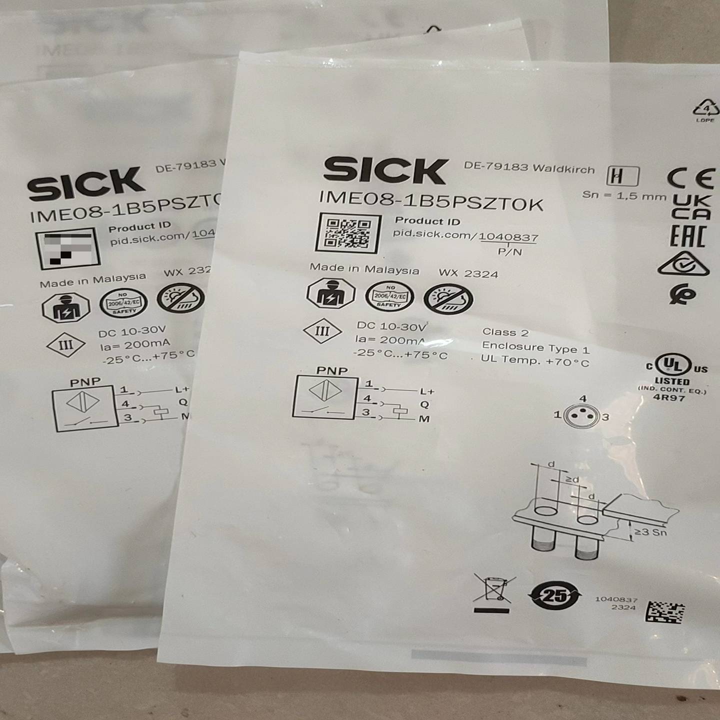 近电开关传感器IME08-1B5PSZT0K数量5订；议价