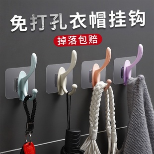 天台华莲挂钩强力粘胶衣帽钩门后免打孔浴室墙壁挂衣服创意挂衣钩