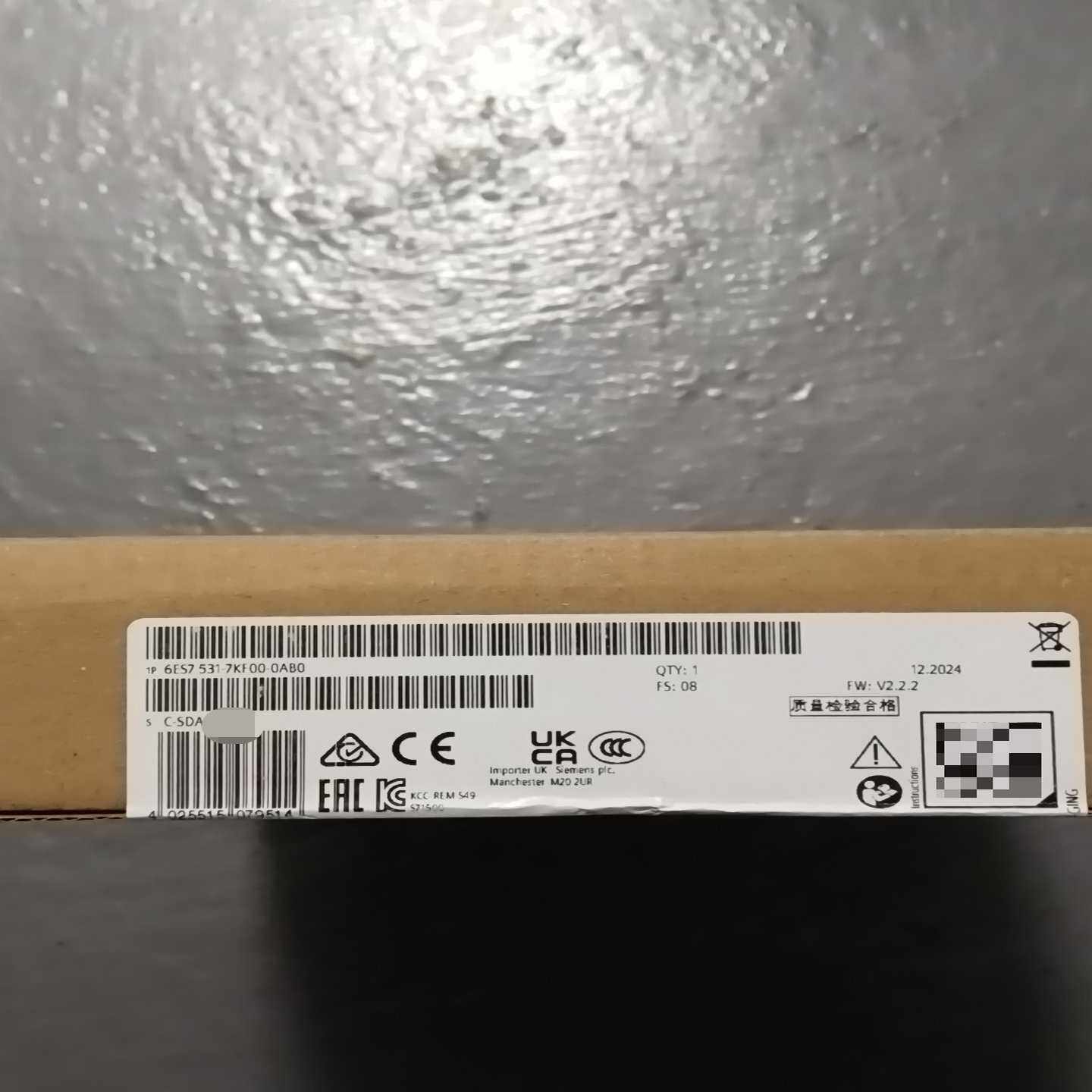 西门子6ES7531-7KF00-0AB0原装正品未开封，--议价商品