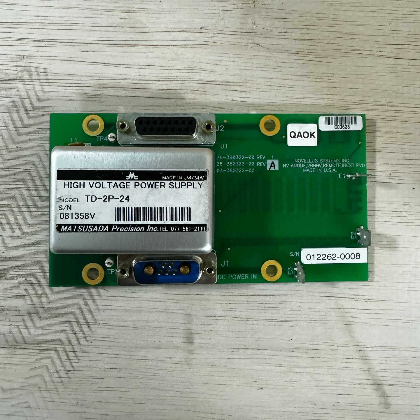 日本松定MATSUSADA高压电源模块TD-2P-24，型--议价商品