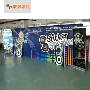 豪华拉网展架 深圳厂家制作布拉网展架活动签到背景板便携式