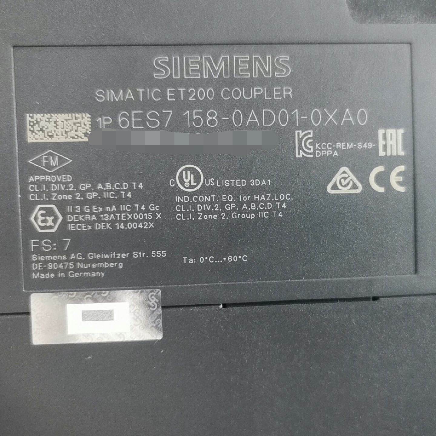 全新正品西门子SIMATIC ET200耦合器，型号6ES7--议价商品