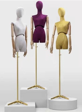 新款韩版包布半身模特女模特道具橱窗服装模特机械分体模特展示架