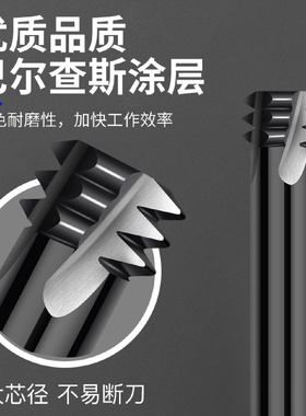 ll美制UNC钨钢三牙螺纹铣刀UNF2-564-406-3210-241/4三齿铣牙