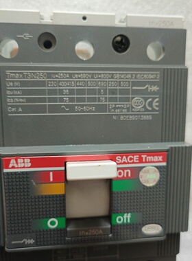 【议价】ABBTmaxT3S250塑料外壳式断路器3P250A