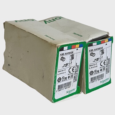 2件全新SCHNEIDER电动XB5AW35G5XB5AW35G5橙色PUSHBUTTONS110120V