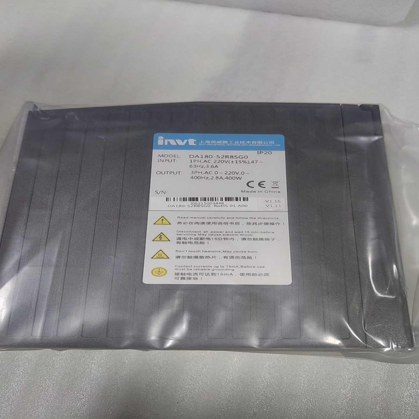 invt英威腾伺服DA180-S2R8SG0未使用，询价