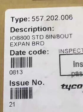 议价TYCO泰克继电器输模块IOB800型号557.202.议价
