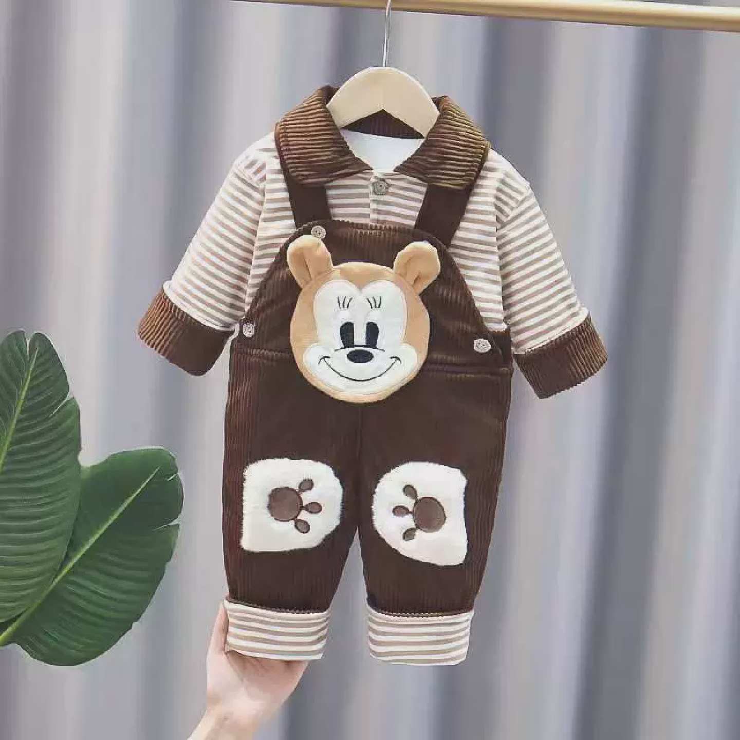 婴幼儿棉服男女宝宝衣0-1-2周岁满月新生加厚外出两件式抱婴袋裤