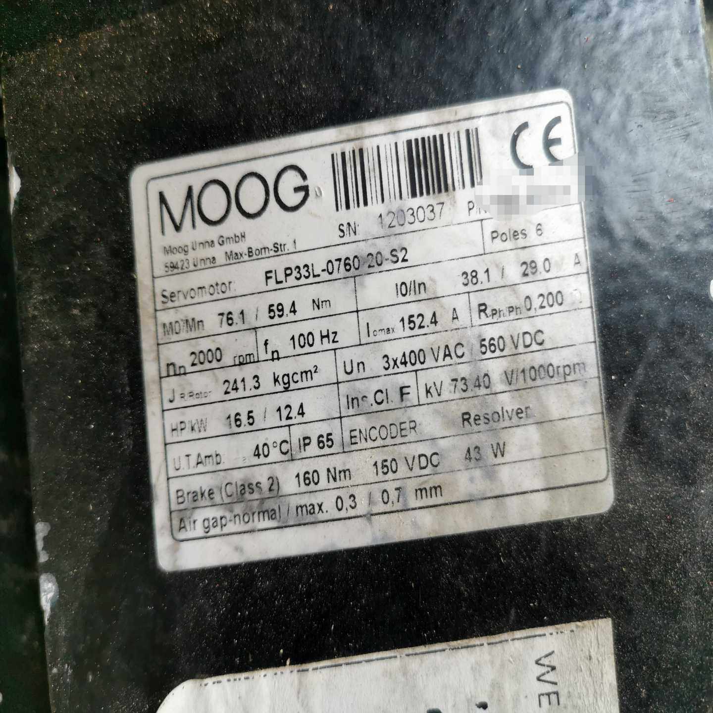 穆格伺服电机，MOOG电机，货：型号：FLP33L-07【询价】